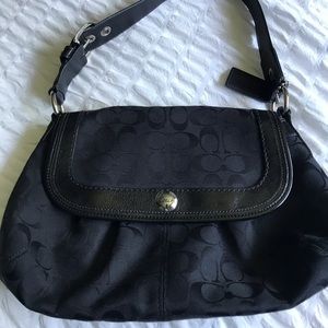 Black coach shoulder bag